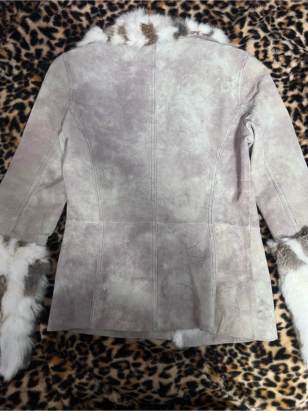 Y2k Bebe Suede & Rabbit Fur Jacket - Picture 5 of 6